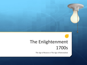 The Enlightenment 1700s