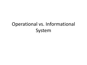 Operational vs. Informational System