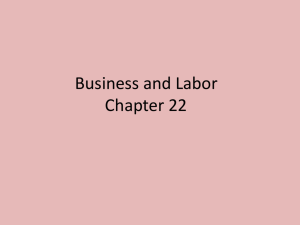Business and Labor Chapter 22