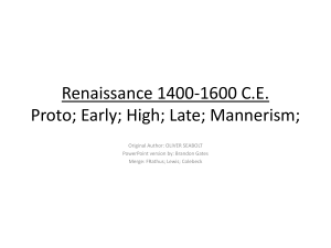 Renaissance 1400-1600 AD