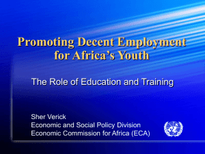 Promoting Decent Employment for Africa's Youth