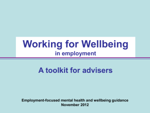 Employment-focused mental health and wellbeing