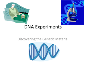 DNA Discovering the Genetic Material