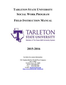 Social Work Program - Tarleton State University