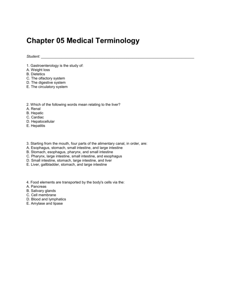 chapter 5 case study medical terminology