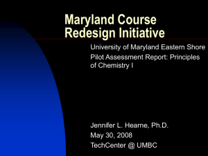 UMES Maryland Course Redesign Initiative