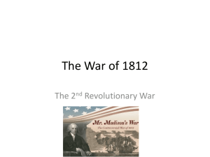 The War of 1812 - NOHS Teachers' Home