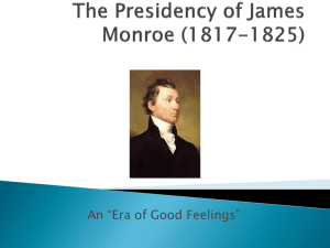 The Presidency of James Monroe (1817
