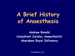 The Foundations of Anaesthesia