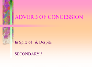ADVERB CLAUSES OF CONCESSION