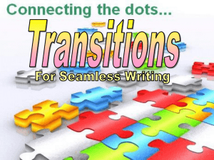 Writing with Transitions - Effingham County Schools