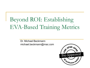 Beyond ROI: Establishing EVA-Based Training Metrics
