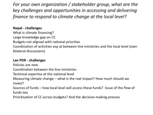 For your own organization / stakeholder group, what are the key