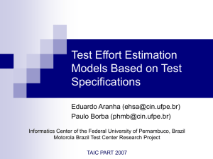 Test Effort Estimation Models Based on Test
