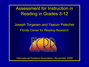 Slide 1 - Florida Center for Reading Research