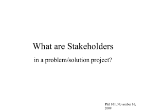 What are Stakeholders - Sonoma State University