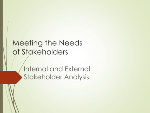 NOTES CLASS Stakeholders