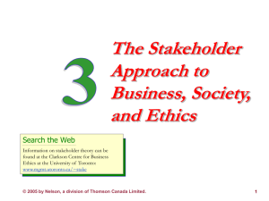 The Stakeholder Management Concept