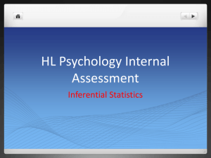 Presentation Inferential statistics