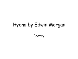 Hyena by Edwin Morgan - Deans Community High School