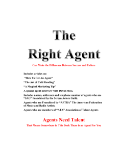 Agents Need Talent - HollywoodAccess.com