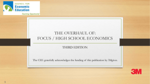 THE OVERHAUL OF FOCUS: HIGH SCHOOL ECONOMICS
