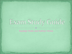 Exam Study Guide - 2012-2013CatholicSpanishExam