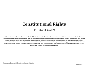 Constitutional Rights unit pilot August 2013