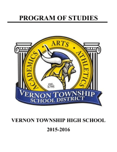 Program of Studies for 2015-2016 - Vernon Township School District