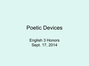 Honors 3 Poetic Devices Reference