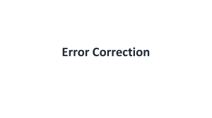 Error Correction