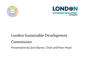 Presentation 220107 - London Sustainable Development Commission