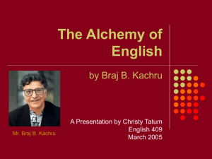 PowerPoint Presentation - The Alchemy of English