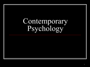 Contemporary Psychology