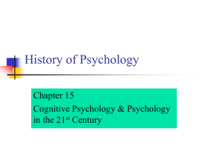 History of Psychology