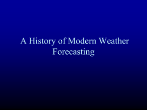 History of Forecasting 1