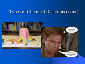 Chemical Reactions (L1)