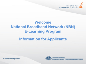National Info Session 27 Oct V7 - NBN E-learning