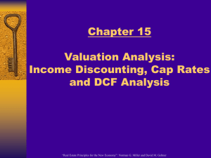 Chapter 15 Valuation Analysis: Income Discounting, Cap Rates and