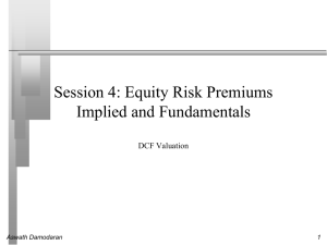 Risk free Rates, Risk Premiums and Betas