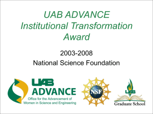 UAB ADVANCE Institutional Transformation Award