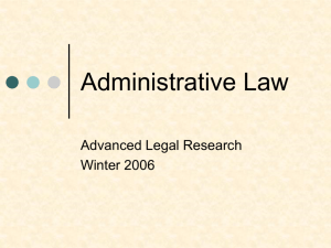 Administrative Law Research