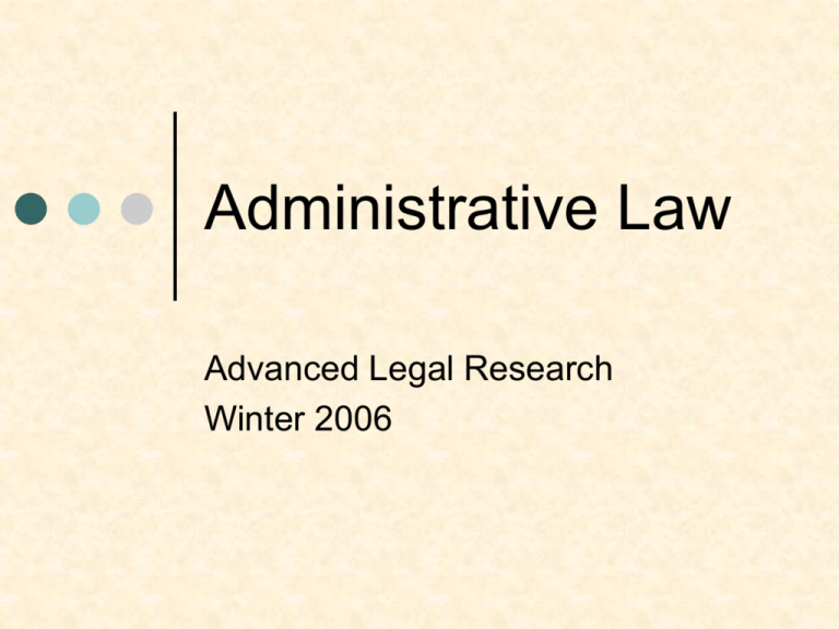 administrative law research paper topic
