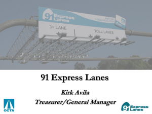 State Route 91 Express Lanes Acquisition Analysis