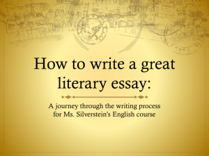 How to write a great essay on literature