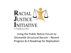 Coalition for Juvenile Justice, RJI Workshop Presentation, “2010