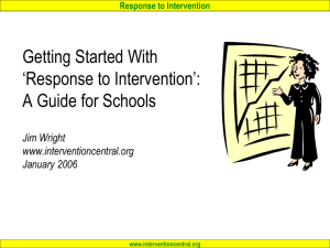 Response to Intervention www.interventioncentral.org - EDUC-556