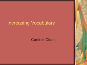 Context Clues - Bloomfield College