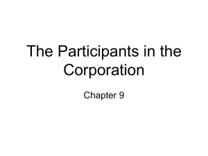 The Participants in the Corporation - Delmar