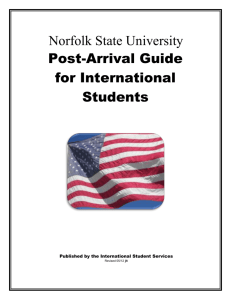 Post-Arrival Manual - Guide for F1 Students